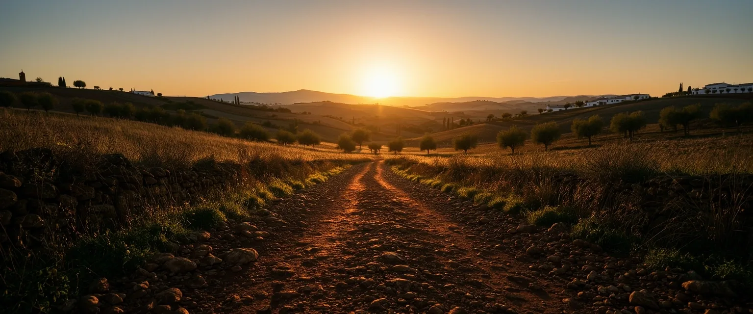 Amanecer en el campo español