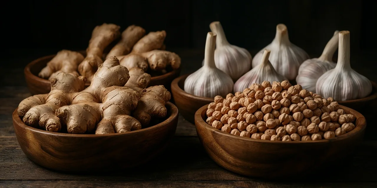 Raíces y legumbres nutritivas